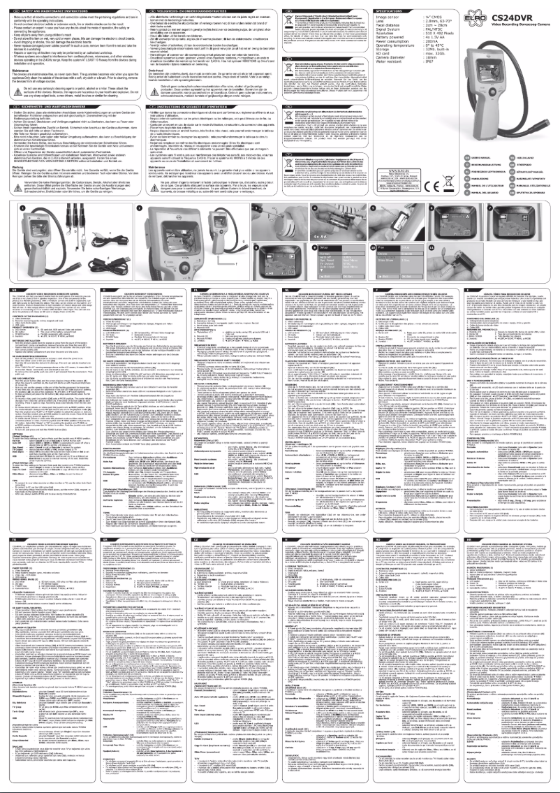 Image de la première page du manuel de l'appareil CS24DVR