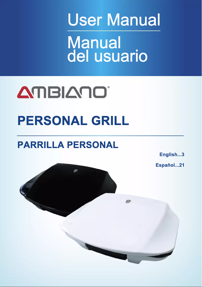 Page n°1 - Manuel utilisateur Ambiano Personal Grill TSK-2964G