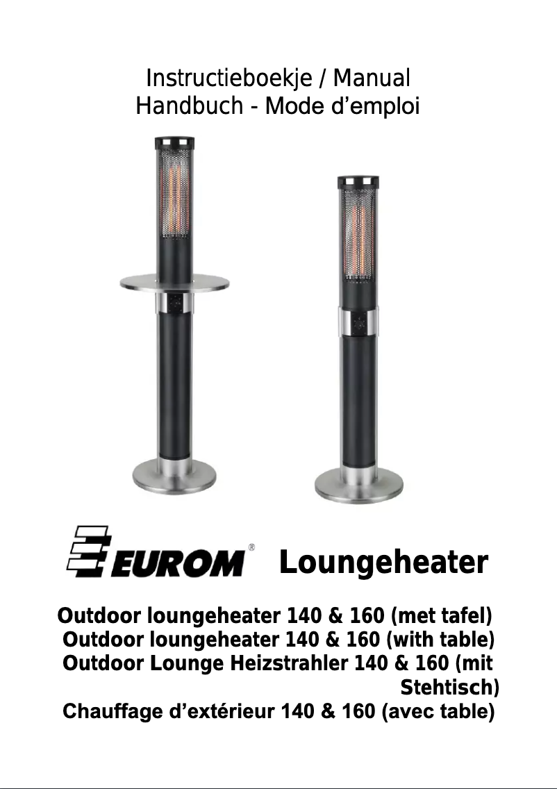 Page n°1 - Manuel utilisateur Eurom Outdoor Lounge 140