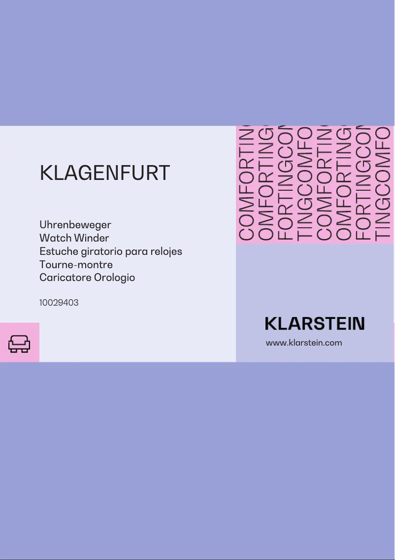 Image de la première page du manuel de l'appareil Klagenfurt