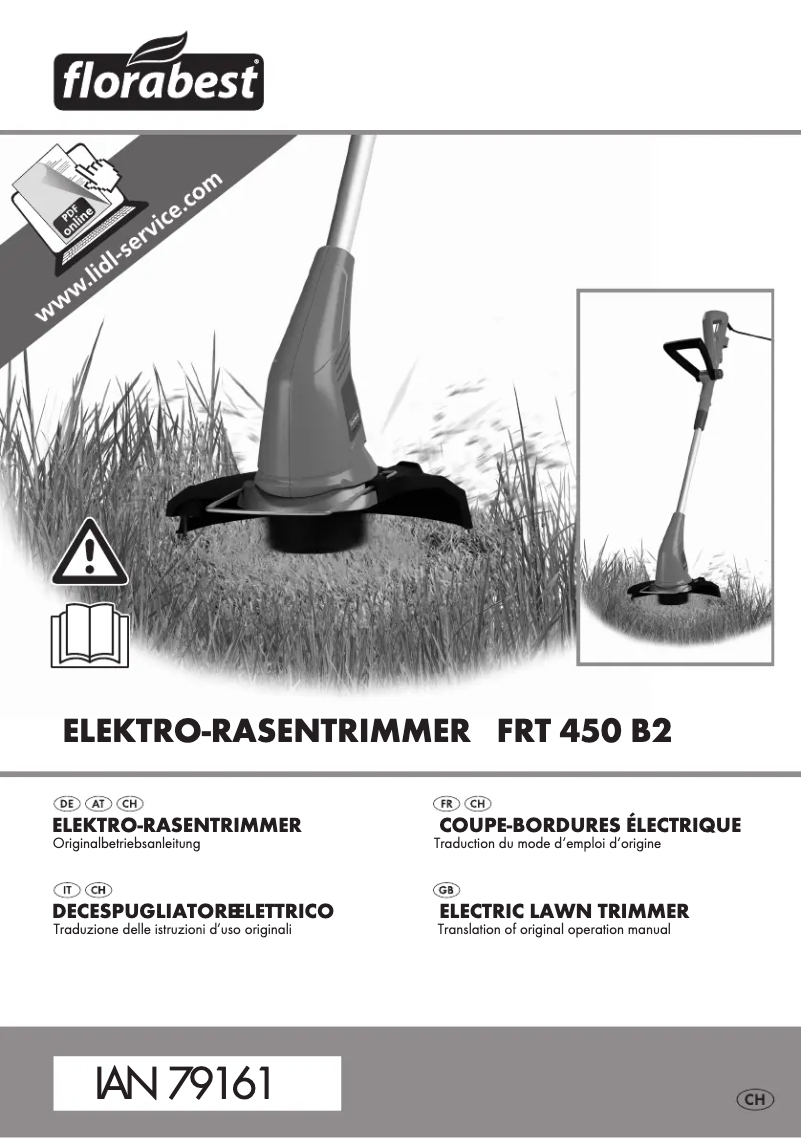 Page 1 de la notice Manuel utilisateur Florabest FRT 450 B2