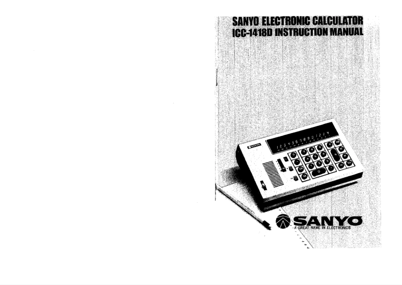 Page n°1 - Manuel utilisateur Sanyo ICC-1418D
