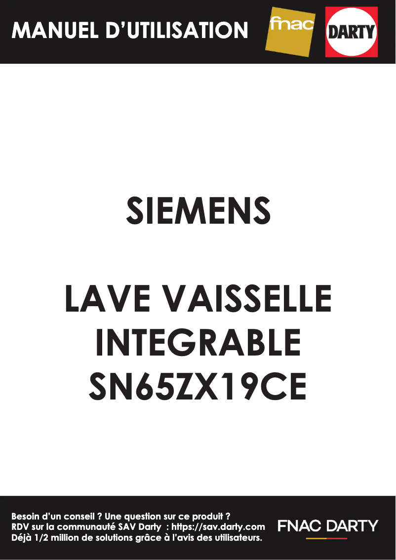 Página 1 del manual Manual de usuario Siemens SN65ZX19CE