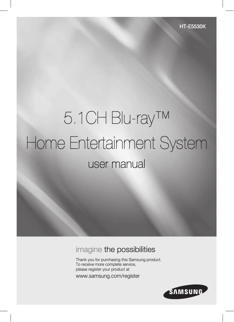 Page n°1 - Manuel utilisateur Samsung HT-E5530K