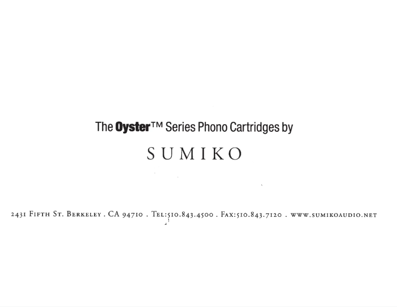 Imagen de la primera página del manual del dispositivo Oyster