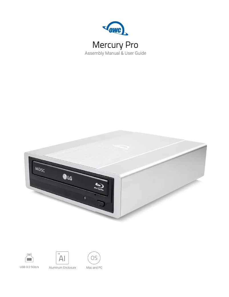 Image de la première page du manuel de l'appareil Mercury Pro