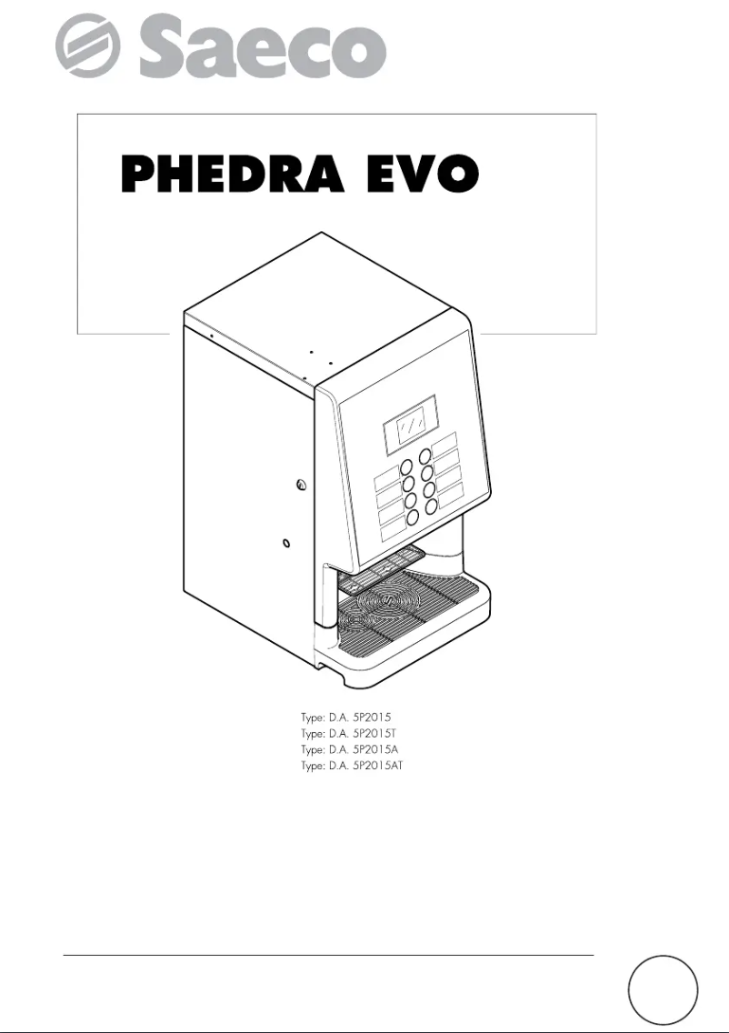 Image de la première page du manuel de l'appareil Phedra Evo Cappuccino