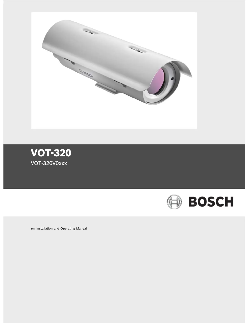 Page 1 de la notice Manuel utilisateur Bosch VOT-320V019H