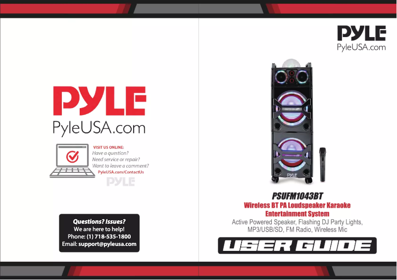 Page n°1 - Manuel utilisateur Pyle Disco Jam 2 PYPSUFM1043B