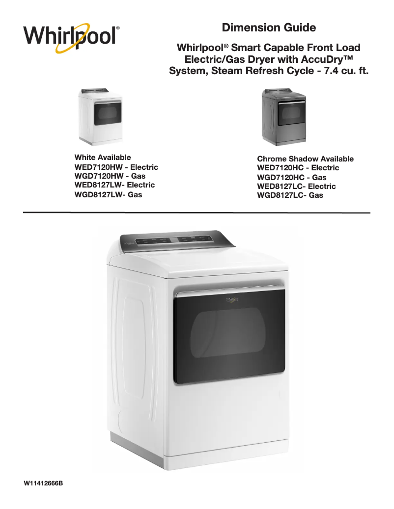 Imagen de la primera página del manual del dispositivo WGD8127LW