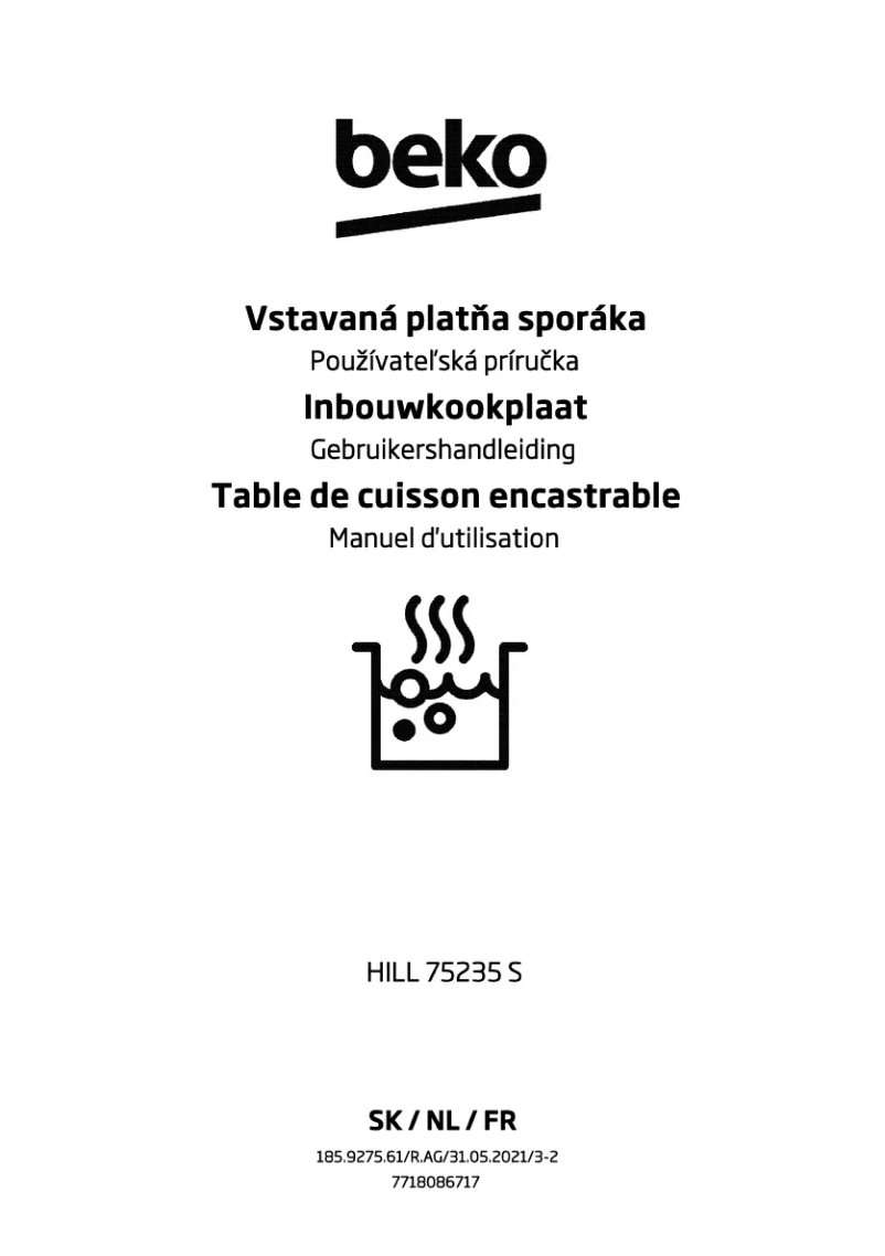 Page 1 de la notice Manuel utilisateur Beko HILL 75235 S