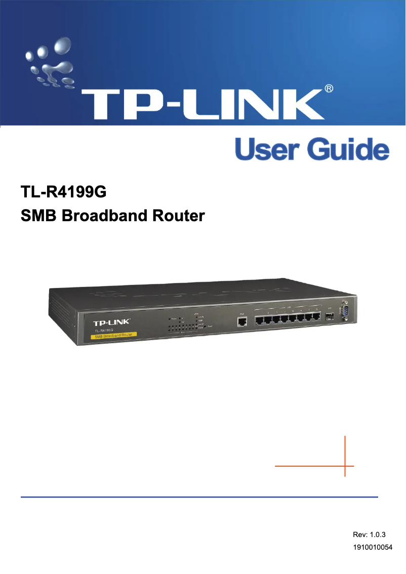 Page 1 de la notice Manuel utilisateur TP-Link TL-R4199G