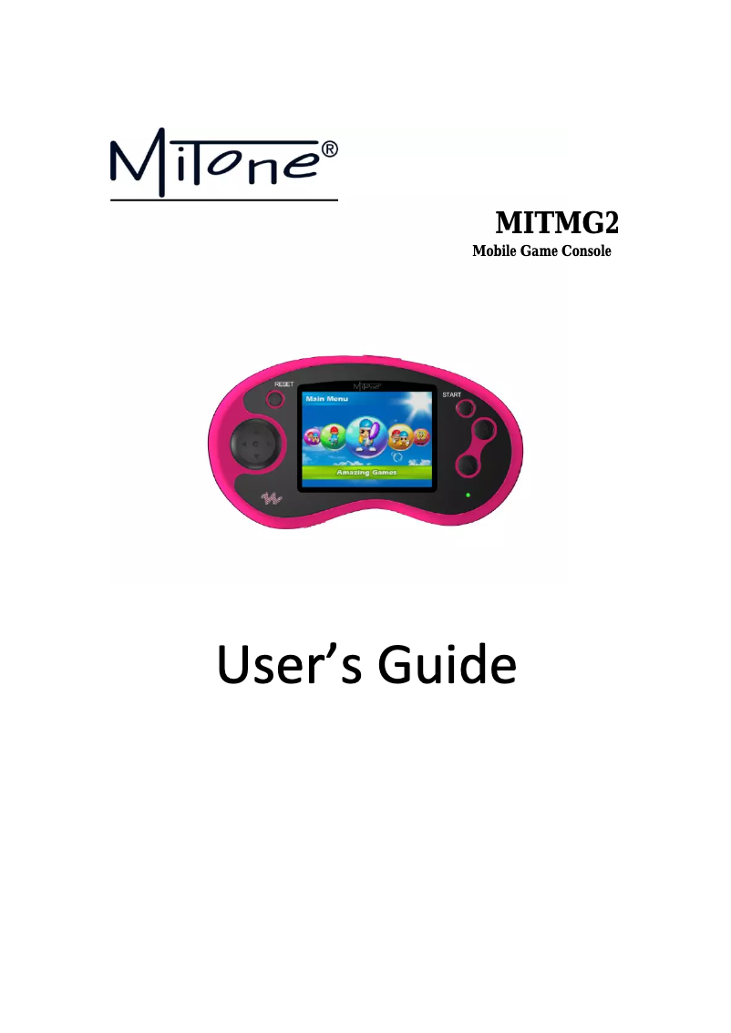 Image de la première page du manuel de l'appareil MITMG2