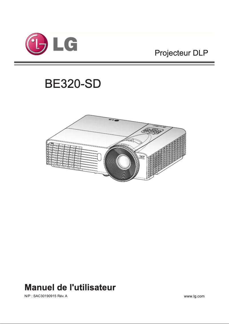 Página 1 del manual Manual de usuario LG BE320