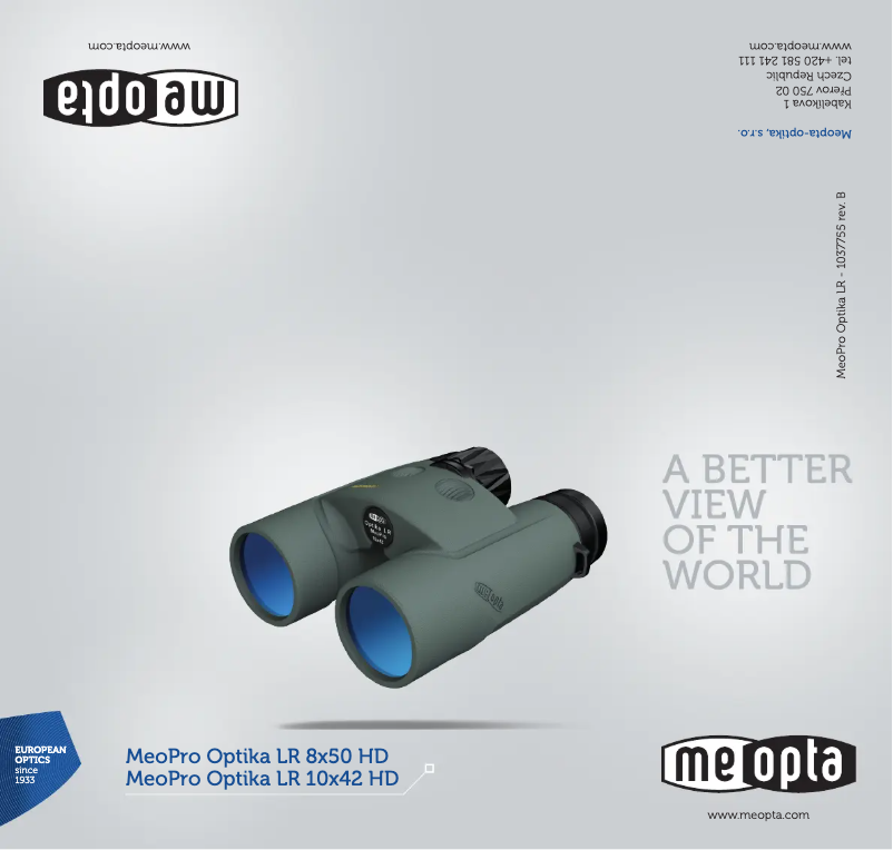 Page n°1 - Manuel utilisateur Meopta MeoPro Optika LR 10x42 HD