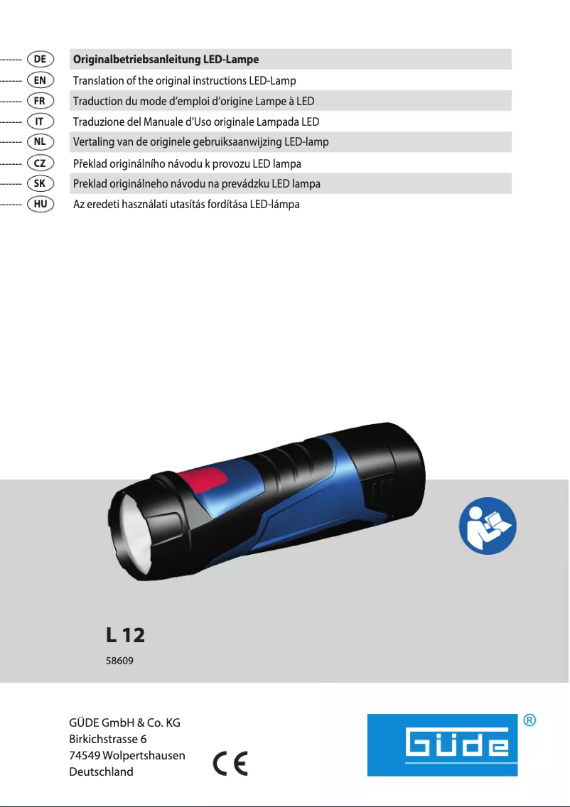 Image de la première page du manuel de l'appareil L 12
