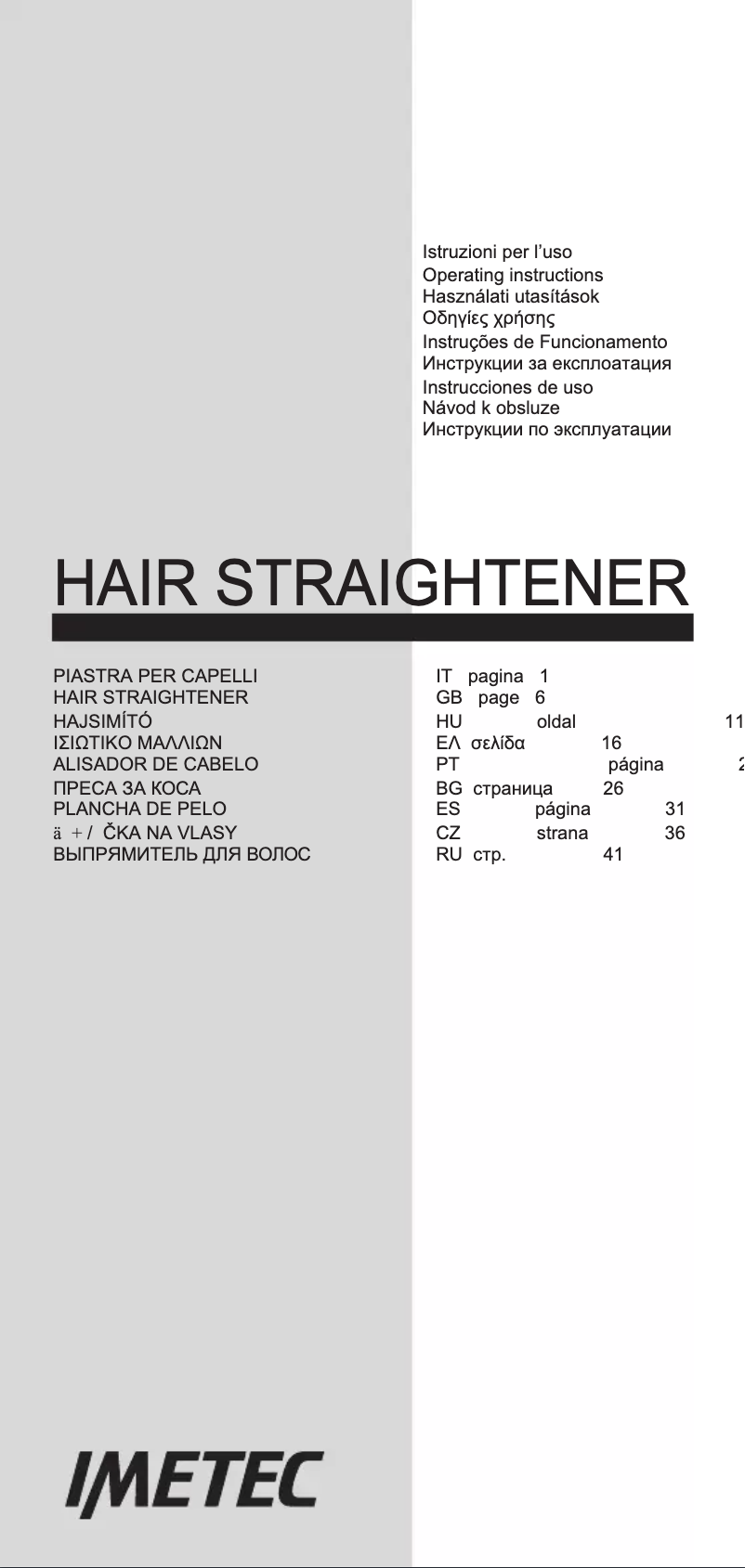 Page 1 de la notice Manuel utilisateur Imetec E6902