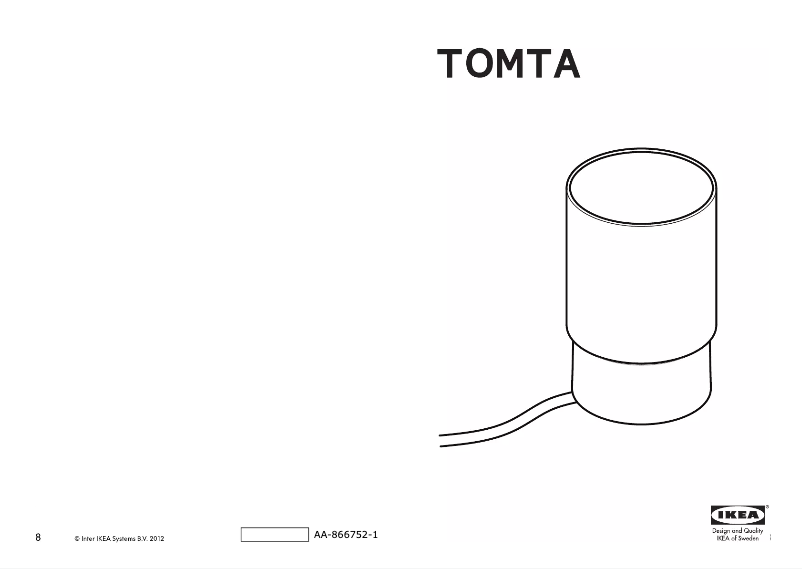 Imagen de la primera página del manual del dispositivo TOMTA