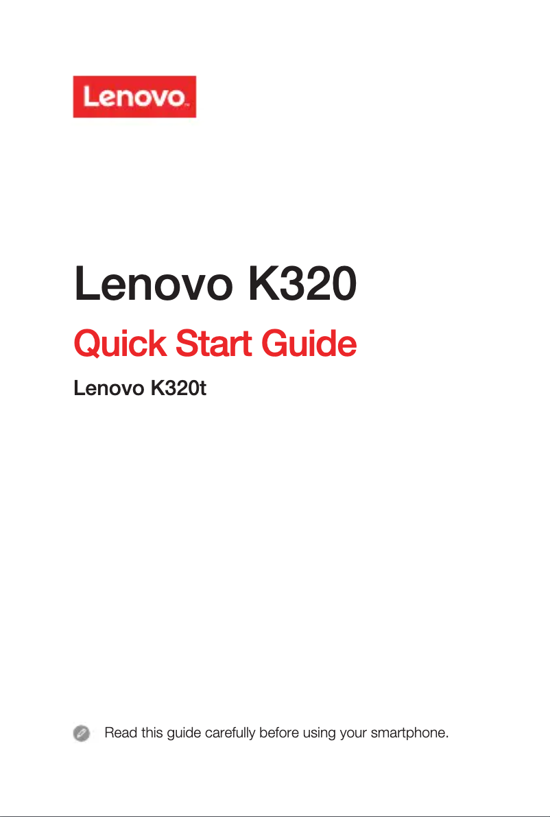 Página 1 del manual Manual de usuario Lenovo K320