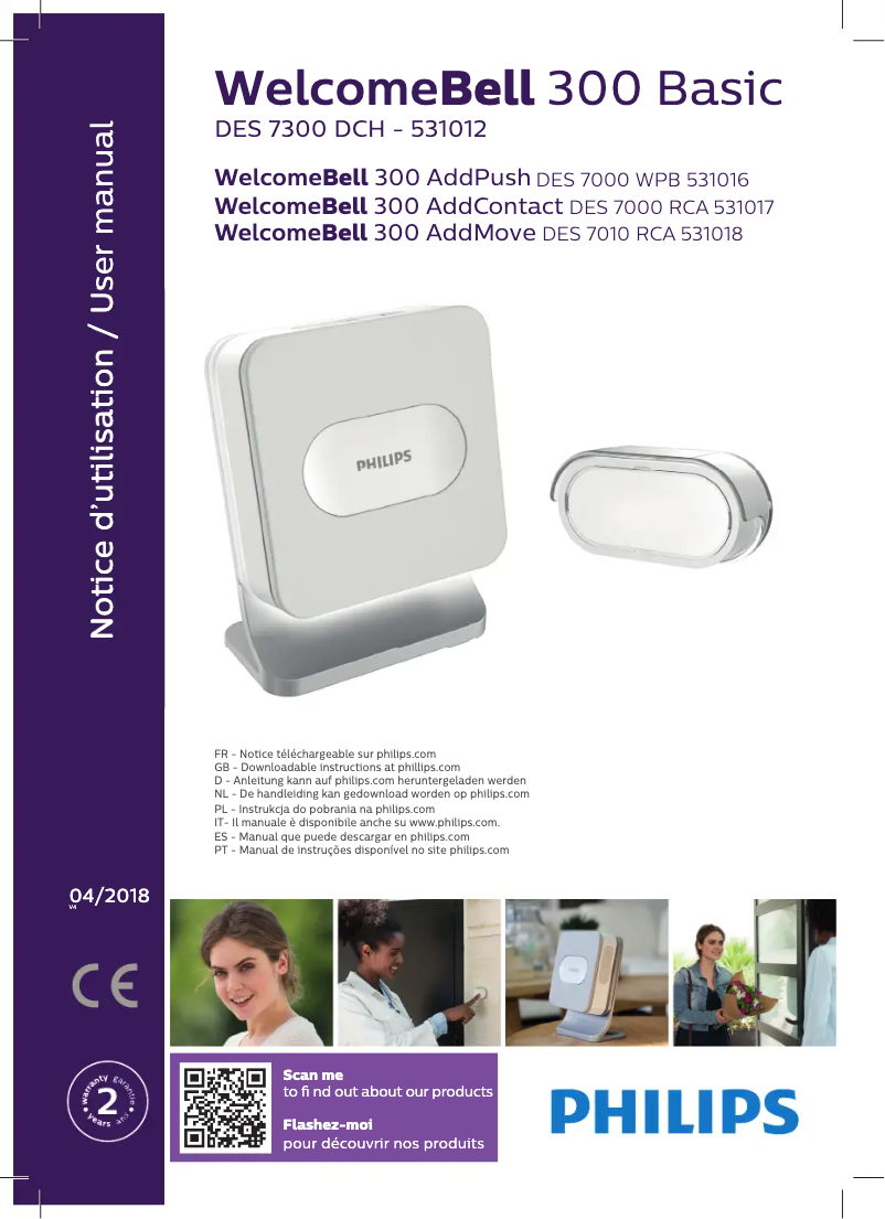 Image de la première page du manuel de l'appareil DES7300DCH