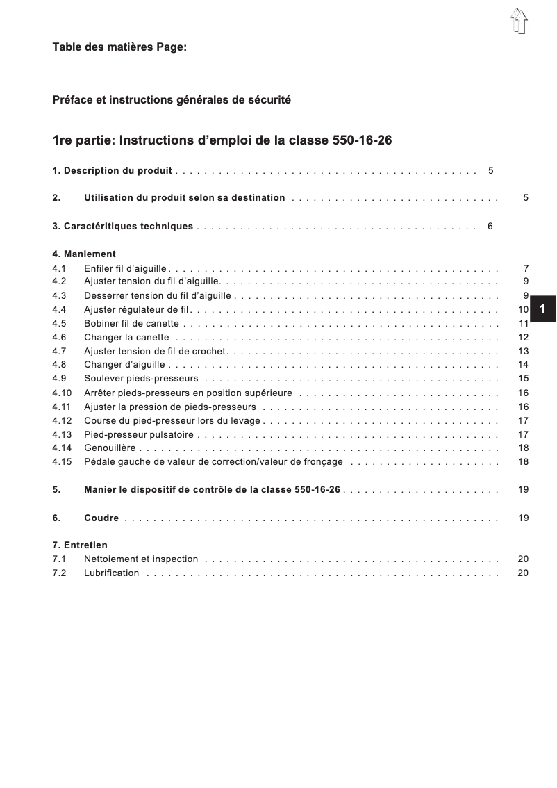 Image de la première page du manuel de l'appareil 550-16-23