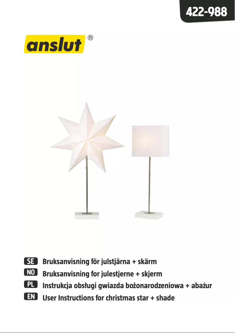 Page 1 de la notice Manuel utilisateur Anslut 422-988