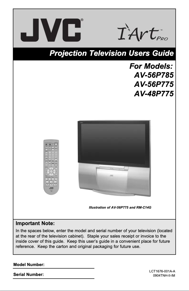 Page 1 de la notice Manuel utilisateur JVC AV-48P775