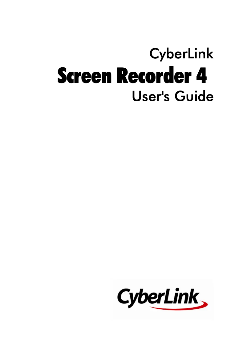 Page 1 de la notice Manuel utilisateur Cyberlink Screen Recorder 4