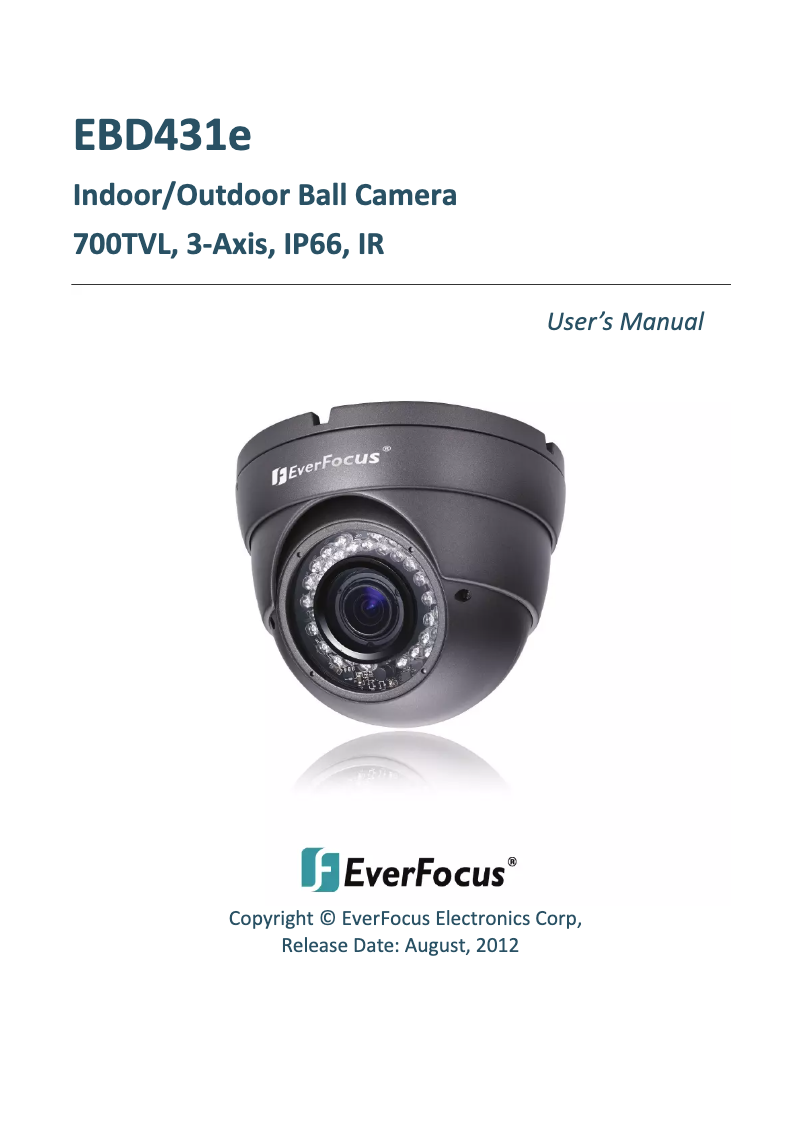 Page n°1 - Manuel utilisateur EverFocus EBD431e