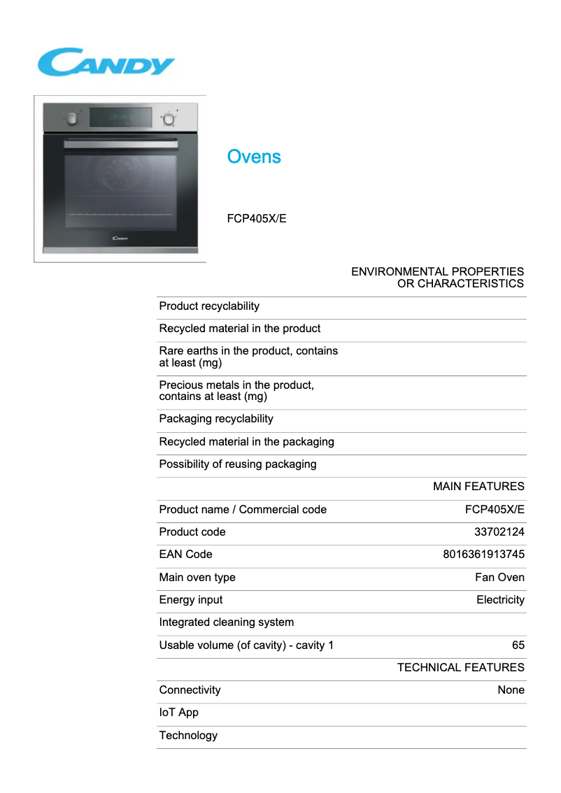 Image de la première page du manuel de l'appareil FCP405X/E