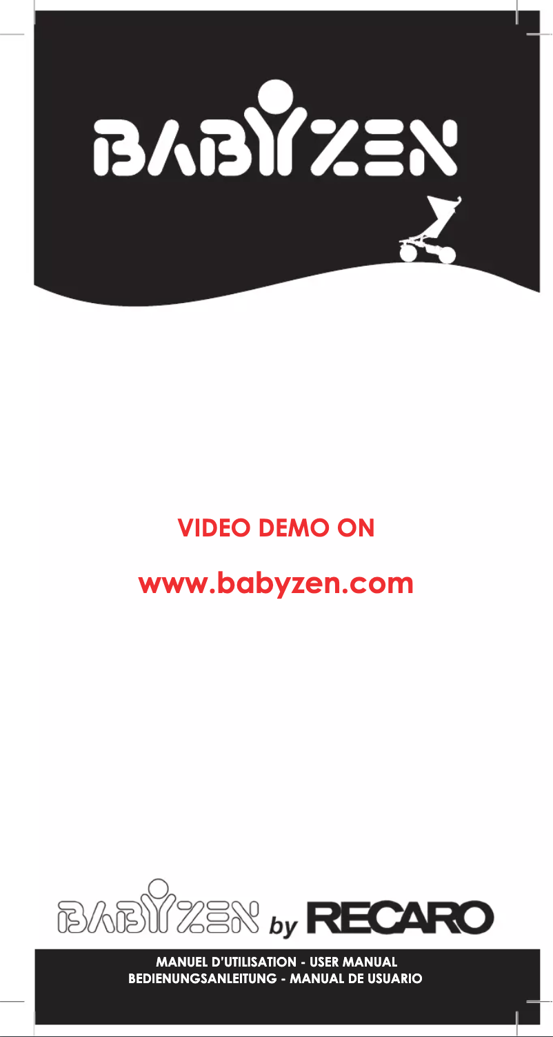 Page 1 de la notice Manuel utilisateur Recaro BabyZen