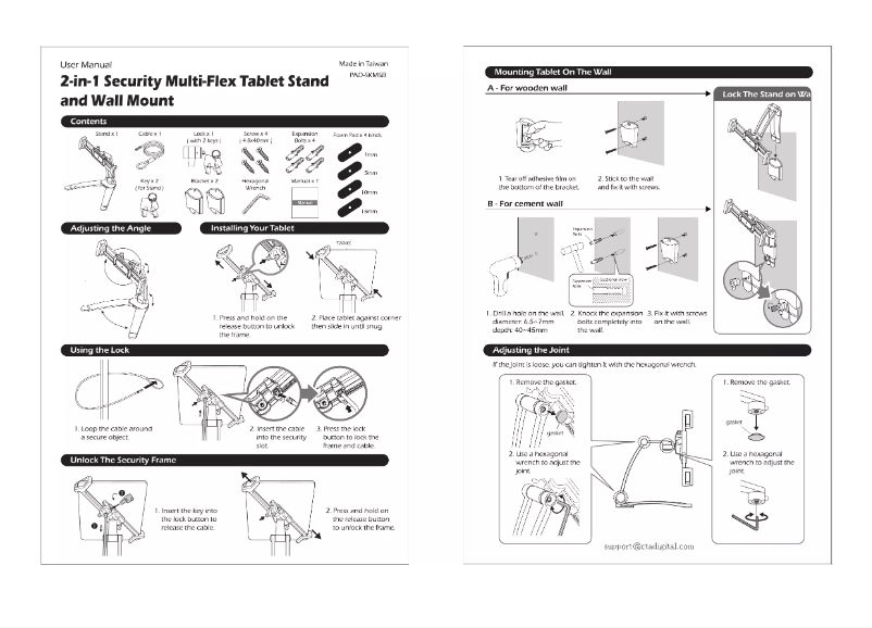 Page 1 de la notice Manuel utilisateur CTA Digital PAD-SKMSB