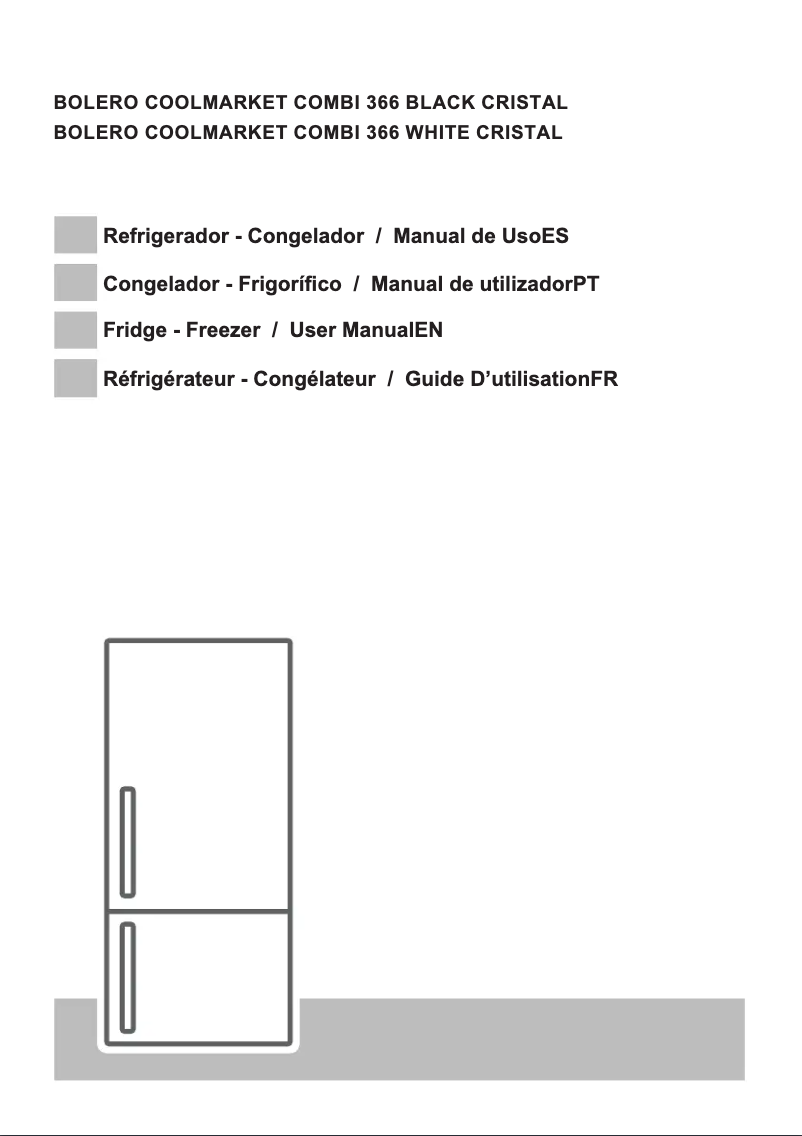 Page 1 de la notice Manuel utilisateur Cecotec Coolmarket Combi 366