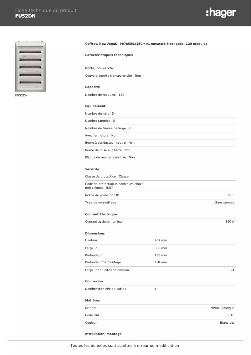 Image de la première page du manuel de l'appareil FU52DN