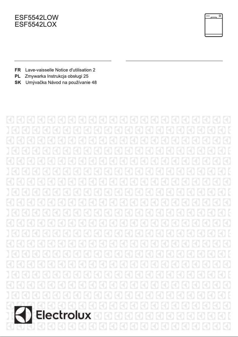 Page 1 de la notice Manuel utilisateur Electrolux ESF5542LOW