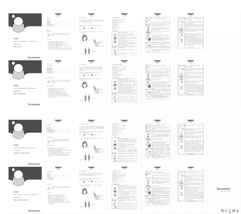 Page 1 de la notice Manuel utilisateur Sunstech Pops