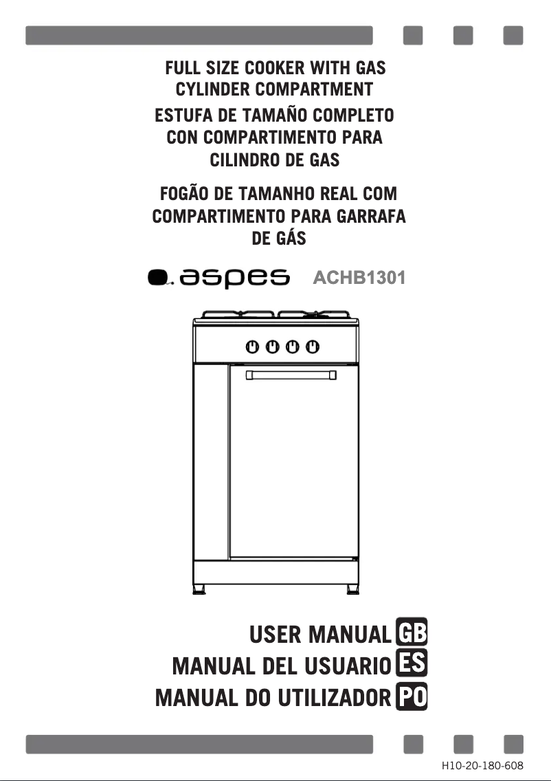Page 1 de la notice Manuel utilisateur Aspes ACHB1301