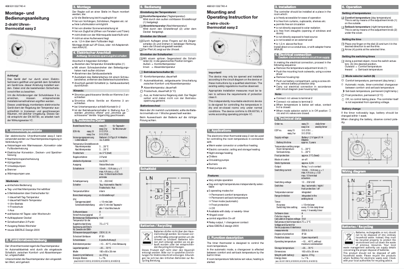 Image de la première page du manuel de l'appareil Easy 2