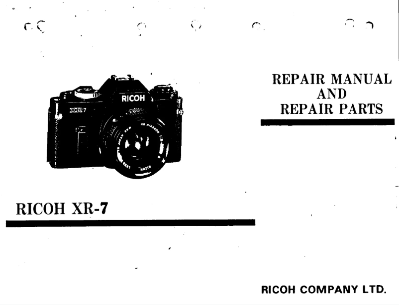 Image de la première page du manuel de l'appareil XR-7