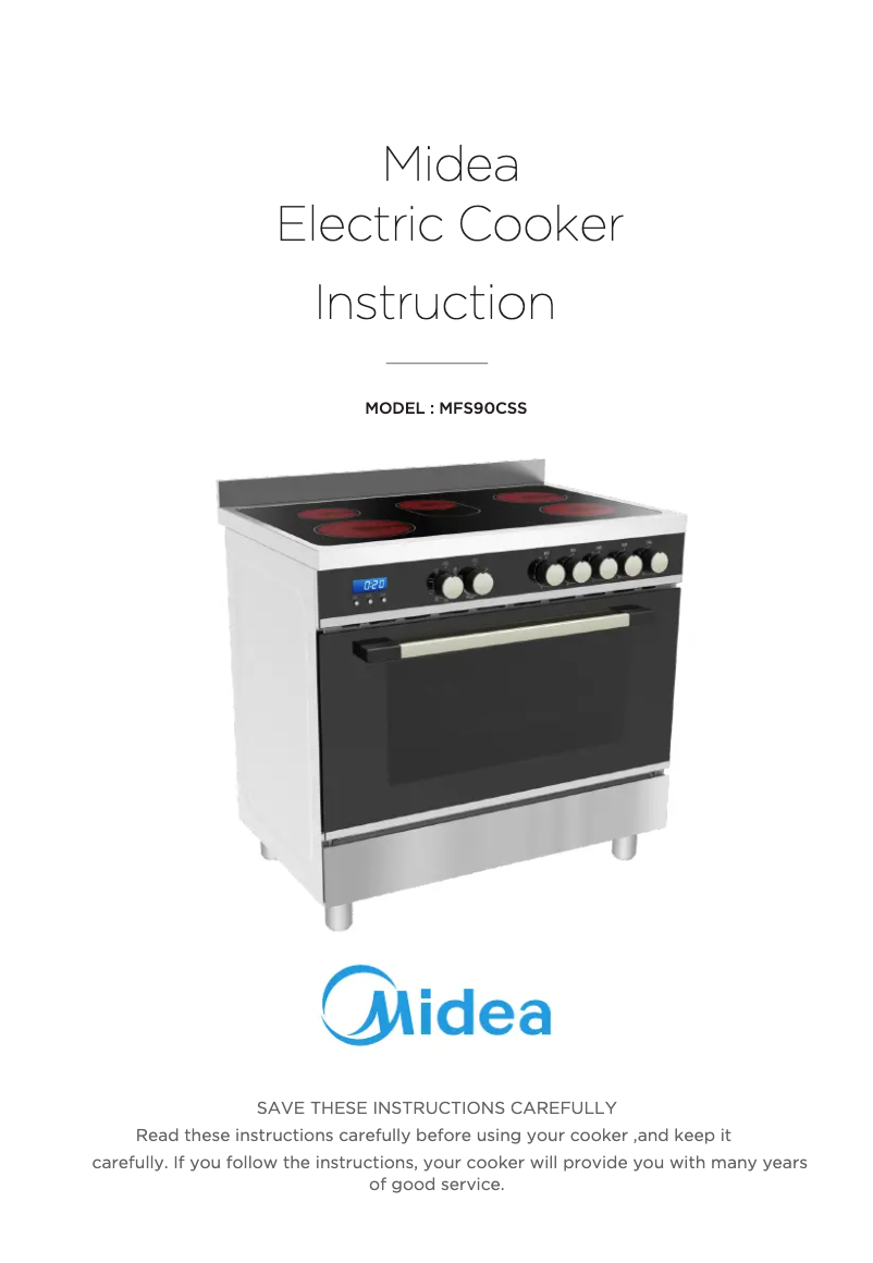 Image de la première page du manuel de l'appareil MFS90CSS