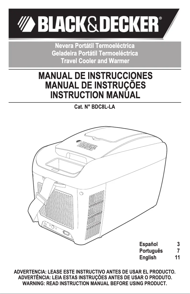 Page n°1 - Manuel utilisateur Black & Decker BDC8L-LA