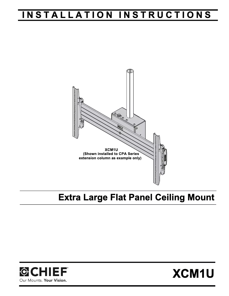 Page n°1 - Manuel utilisateur Chief XCM1U