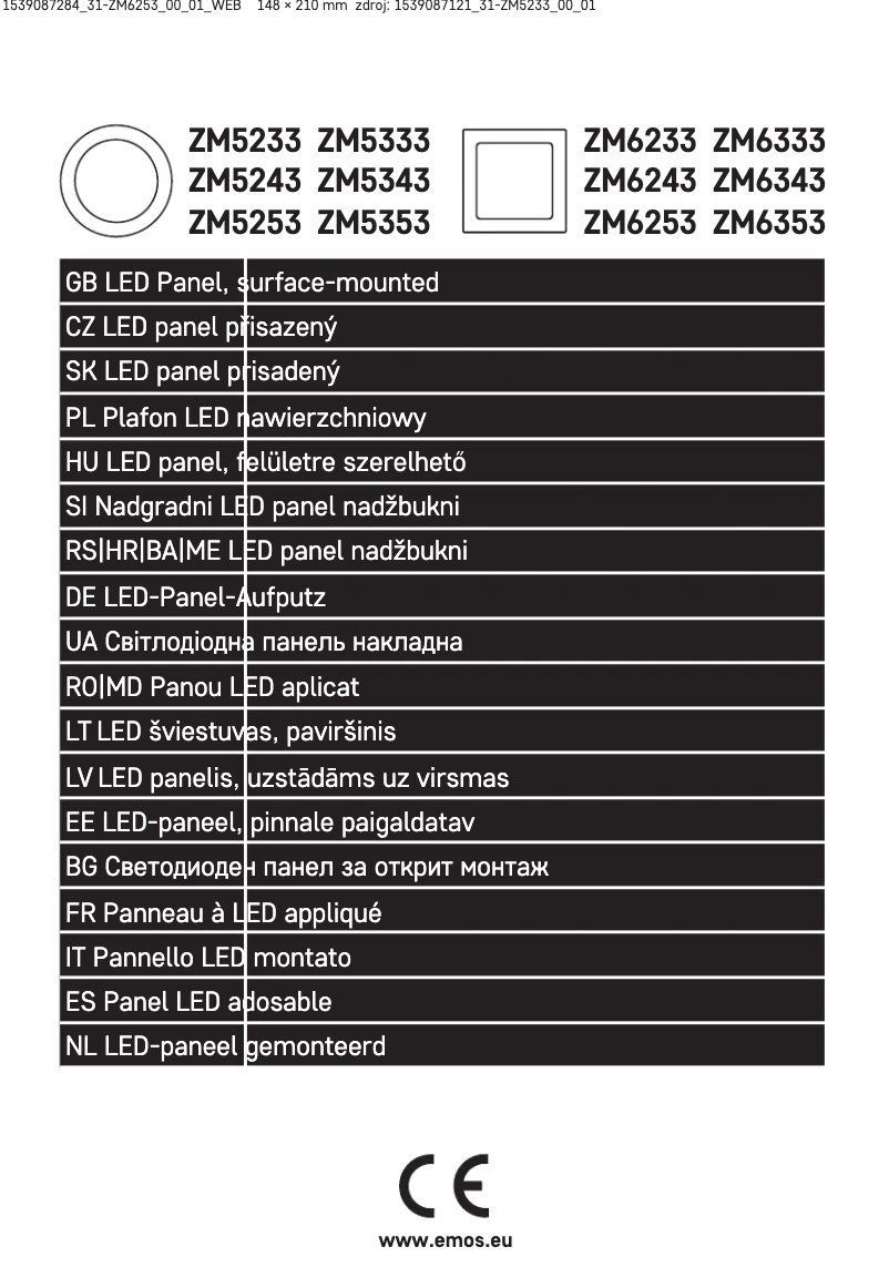 Imagen de la primera página del manual del dispositivo ZM6253
