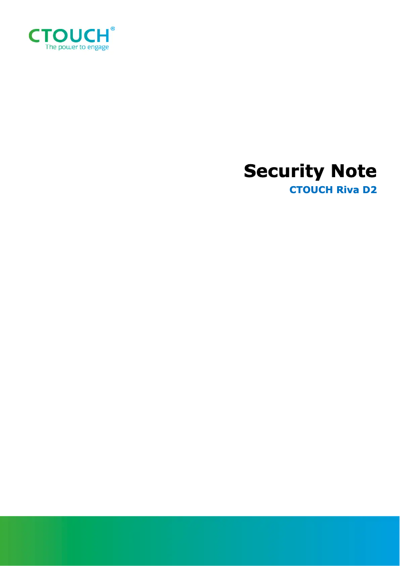 Página 1 del manual Manual de usuario CTOUCH Riva D2