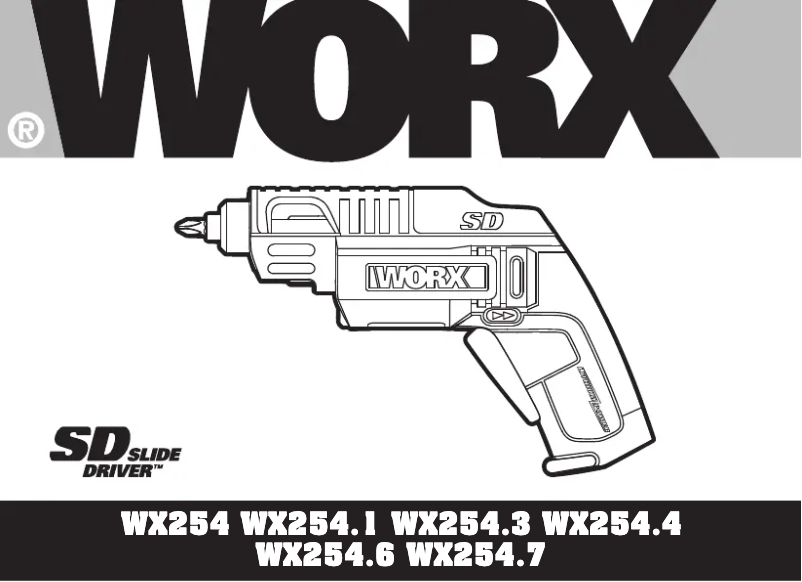 Page n°1 - Manuel utilisateur Worx WX254.7