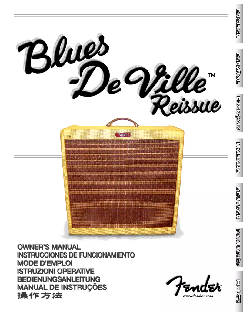 Image de la première page du manuel de l'appareil Blues DeVille 410 Reissue