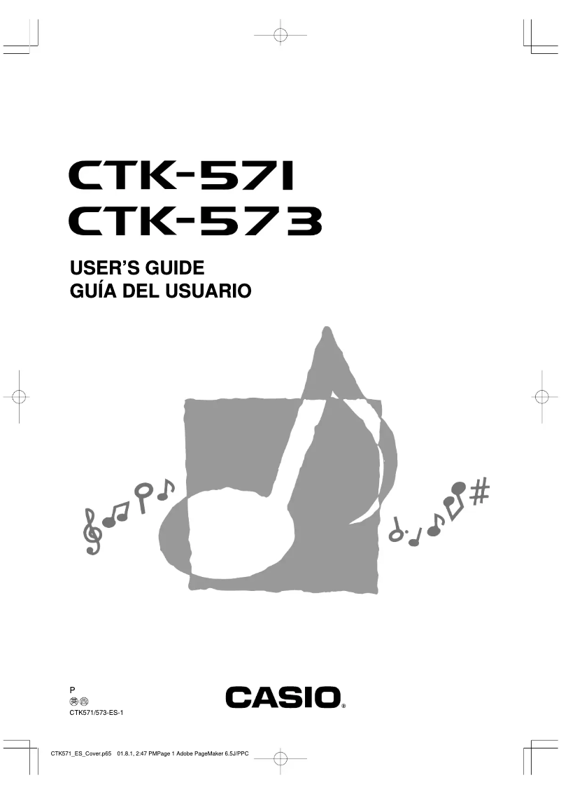 Page 1 of the manual User Manual Casio CTK-573