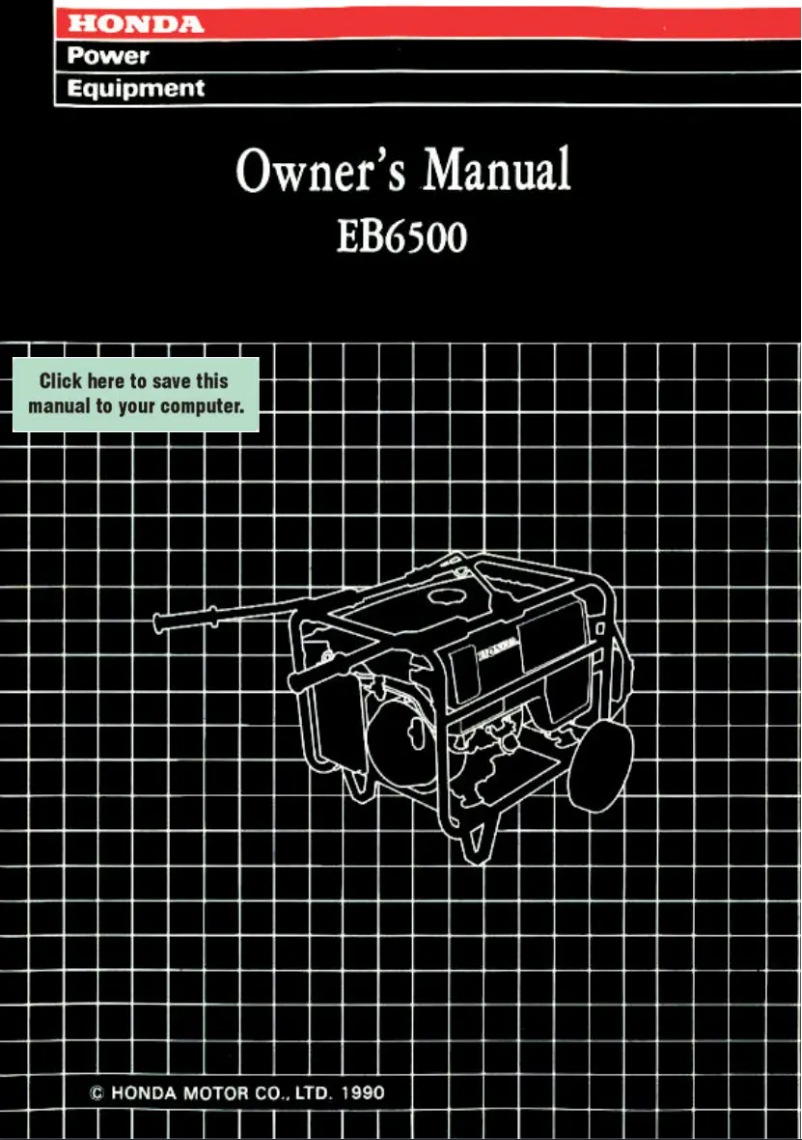 Page 1 de la notice Manuel utilisateur Honda EB6500