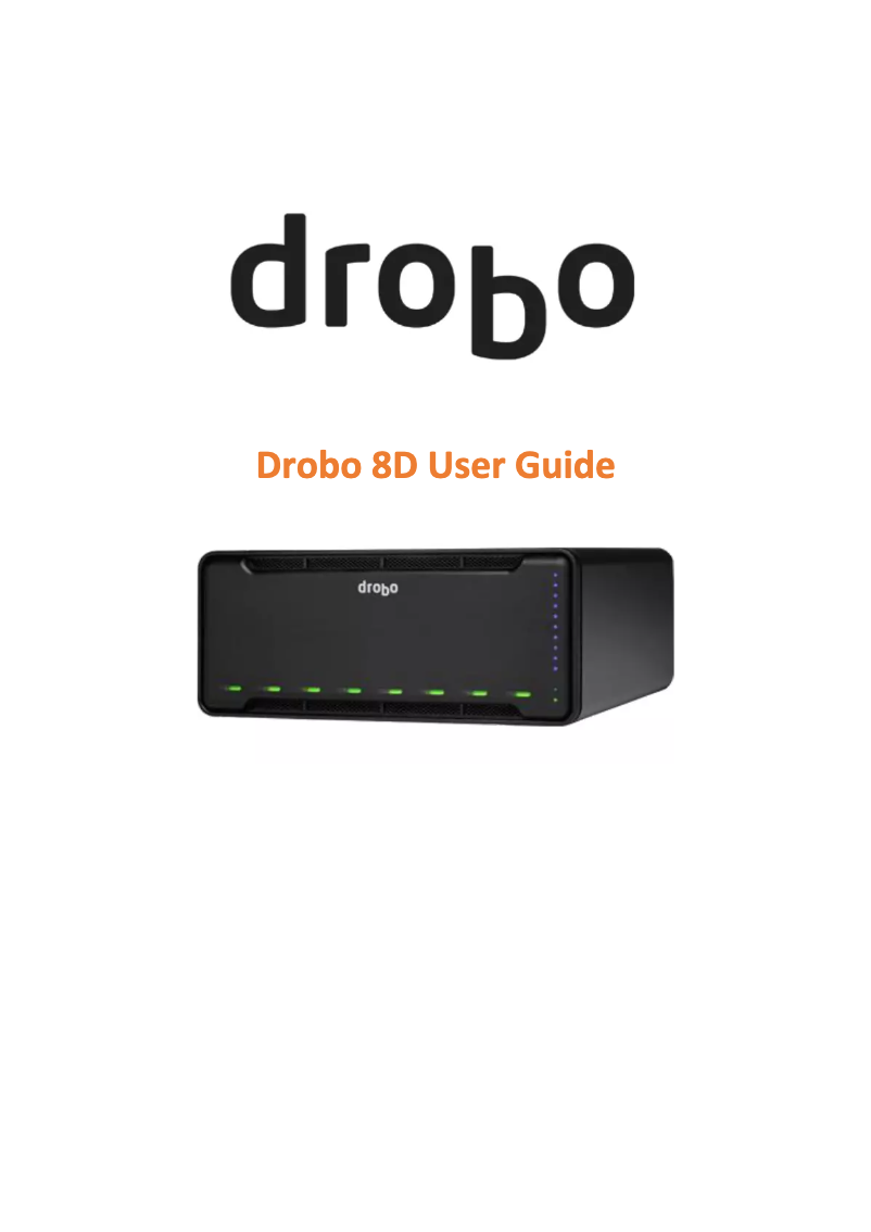 Página 1 del manual Manual de usuario Drobo 8D