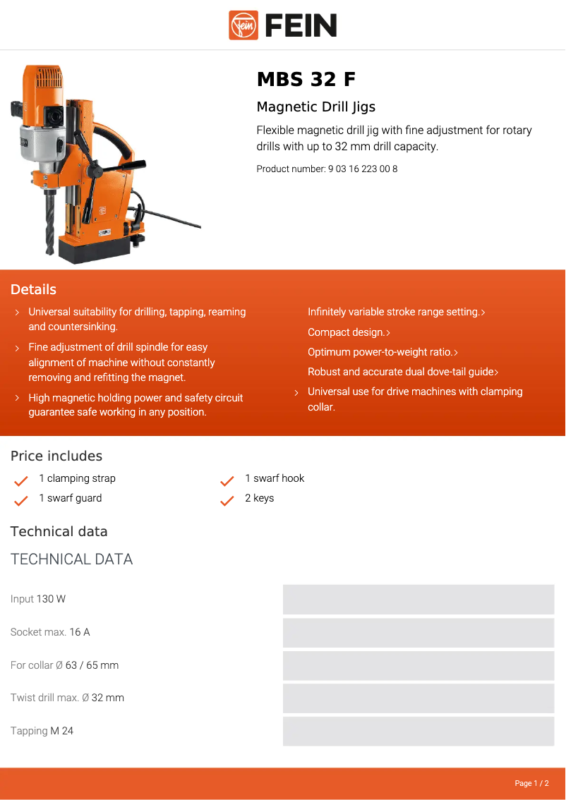 Image de la première page du manuel de l'appareil MBS 32 F